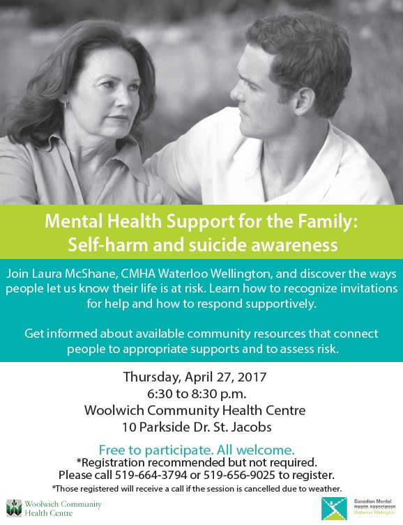 Self Harm And Suicide Awareness | CMHA Waterloo Wellington